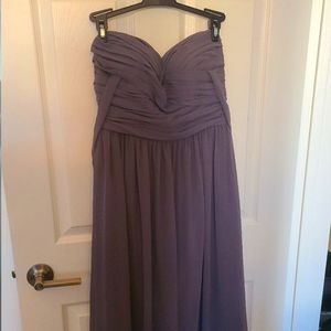 Bill Levkoff Gray Formal Floor Length Sweetheart Neck Dress Size 10